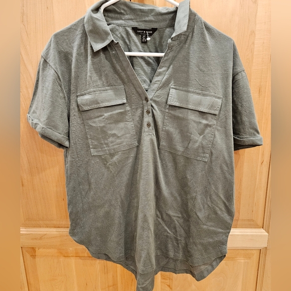 NWOT Lucky Brand Cotton Half Placket Pocket Shirt Size Small - Picture 3 of 8